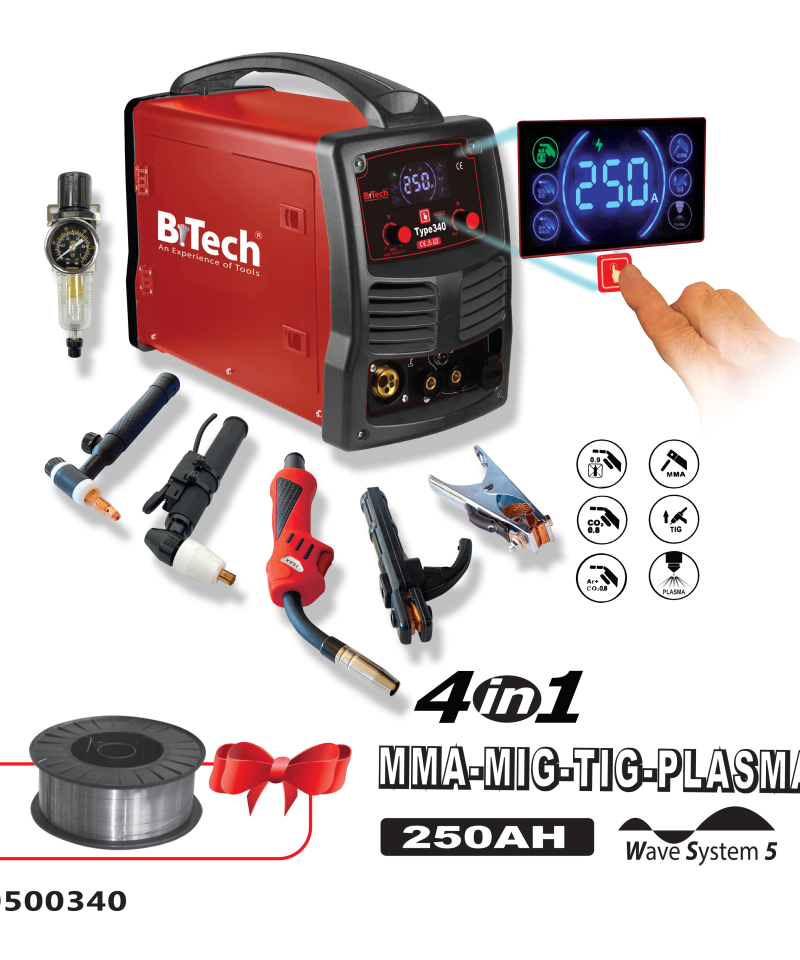 רתכת מקצועית Master 4 - 250AH B.Tech 0500340